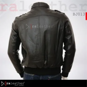 Classic sheepskin bomber jacket from Garut Indonesia