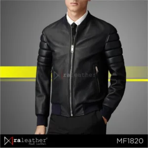 Men’s genuine leather bomber jacket RA Leather MF1820