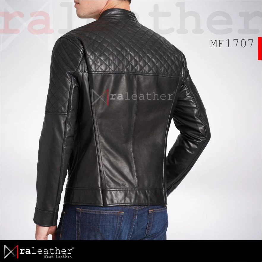 mens-leather-jacket-mf1707-black-front.jpg Men’s genuine leather jacket RA Leather MF1707 black