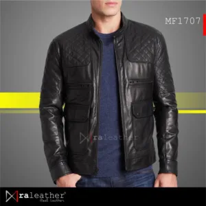 Premium sheepskin casual biker jacket from Garut Indonesia