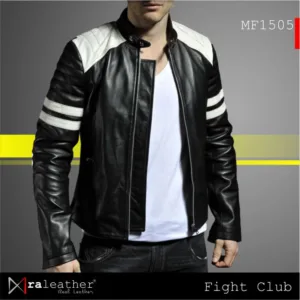 Men’s Fight Club inspired leather jacket RA Leather MF1505