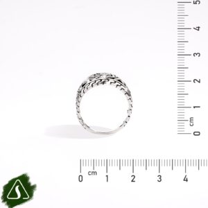 925 silver wide band ring tribal pattern artisan handmade jewelry