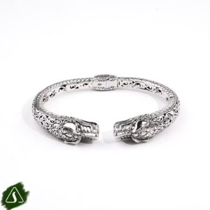 Unisex sterling silver cuff bracelet Bali handmade statement jewelry