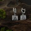 Bali sterling silver earrings handmade floral engraved 925 silver jewelry