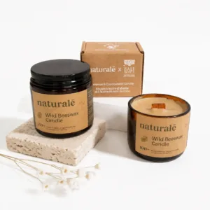 natural Frangipani Plumeria scented beeswax candle Indonesia