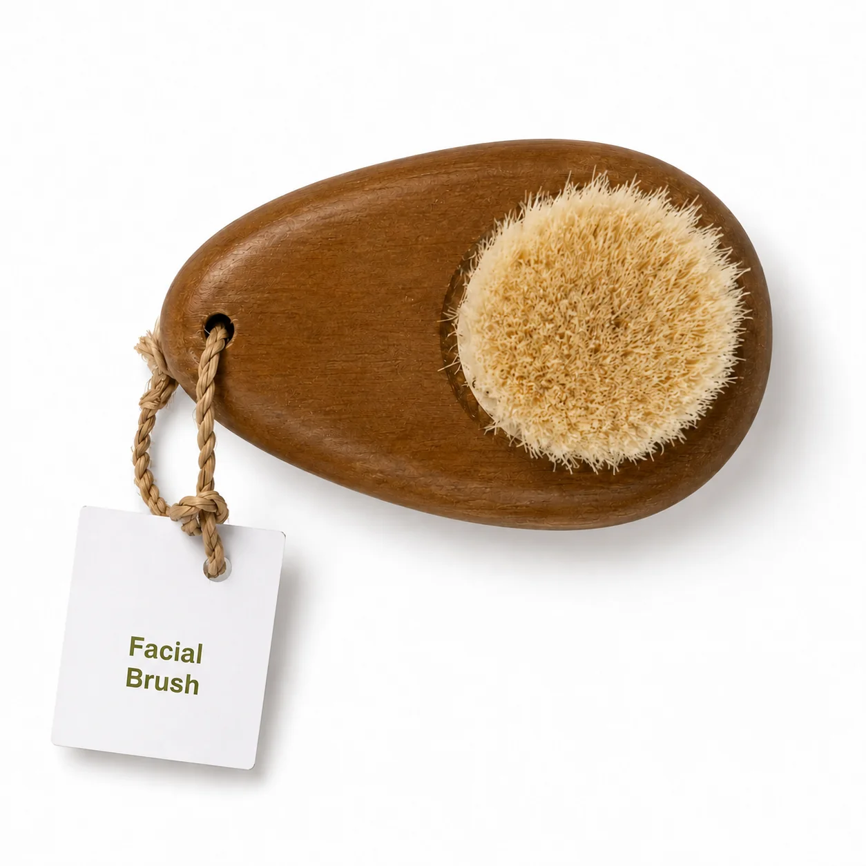 Natural Face Cleansing Brush with Soft Bristles natural facial cleansing brush handmade in Indonesia
