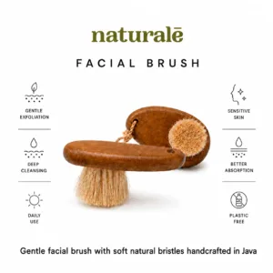 Naturalē handmade face cleansing brush with natural bristles