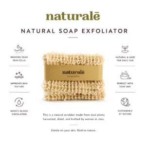 natural sisal soap exfoliator handmade in Indonesia