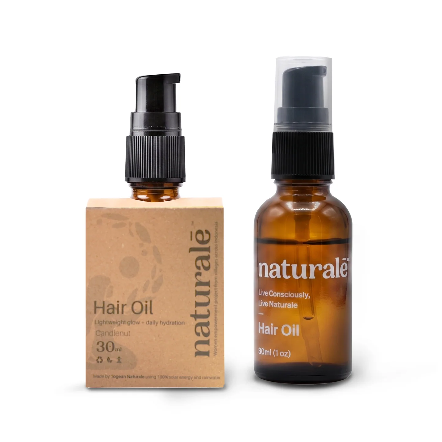 Naturalē Candlenut Hair Treatment natural Indonesian hair oil with argan and grapeseed oil