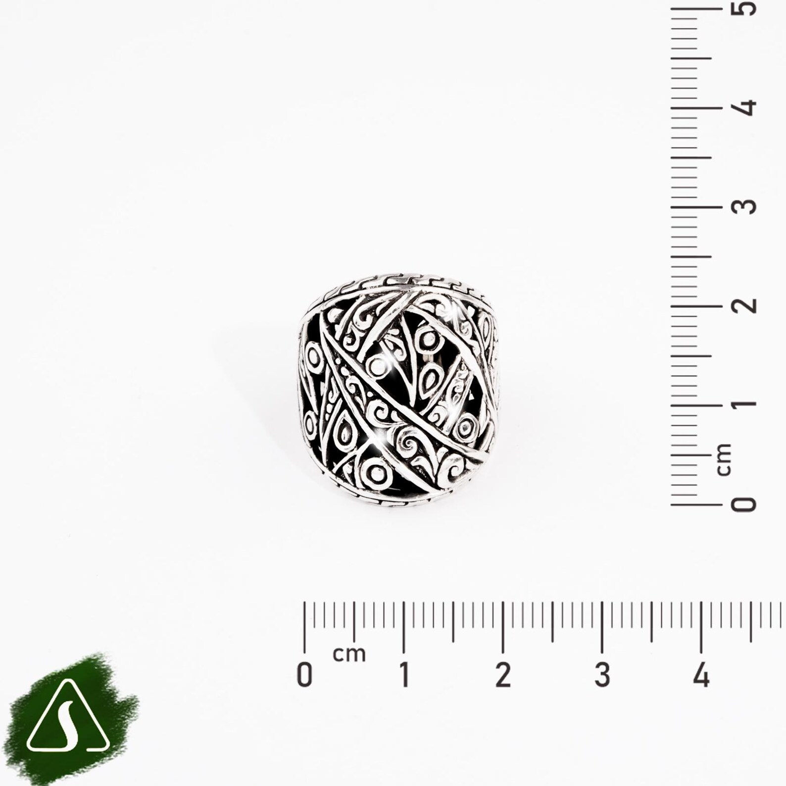 Tribal Engraved Silver Ring Artisan Design handmade Bali sterling silver tribal band ring wide design oxidized texture close up