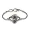 Balinese sterling silver dragon bracelet with engraved ornamental details