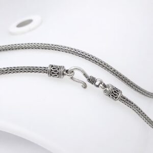 3mm woven 925 sterling silver chain made in Bali