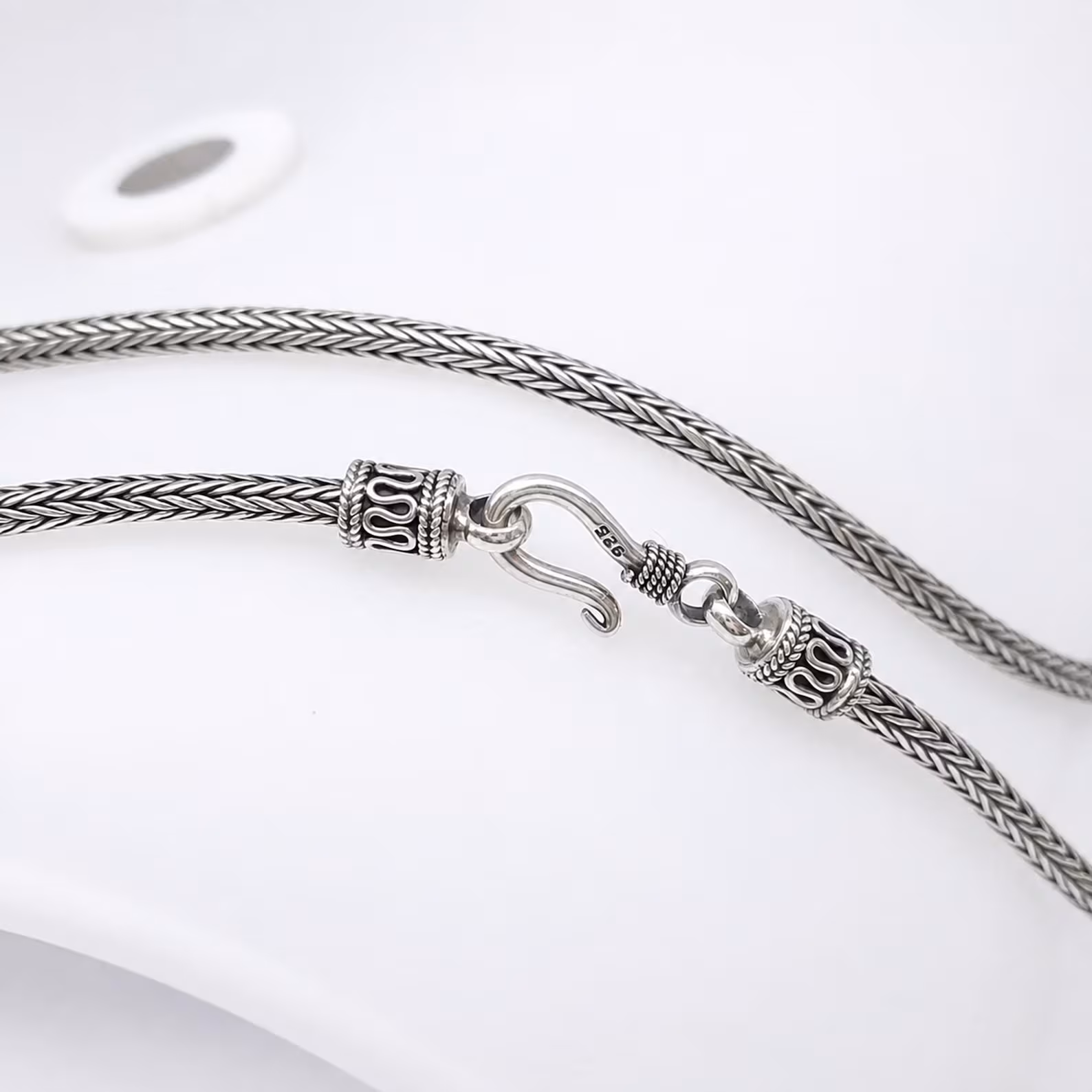 3mm Woven 925 Sterling Silver Chain Handmade in Bali 3mm woven 925 sterling silver chain made in Bali