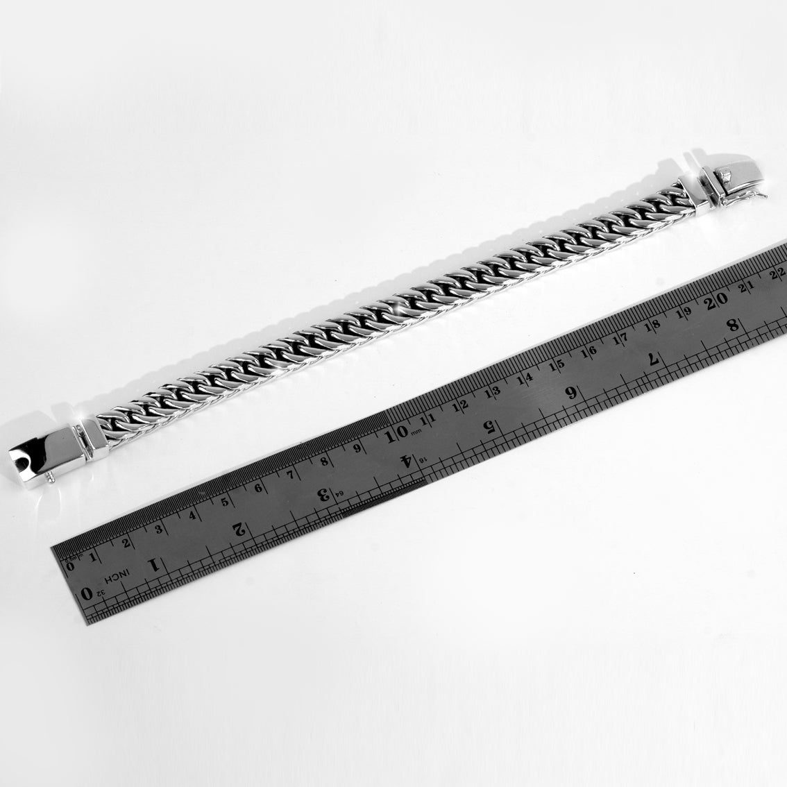 High Polish Sterling Silver Cuban Chain Bracelet high polish 925 silver Cuban chain bracelet for men