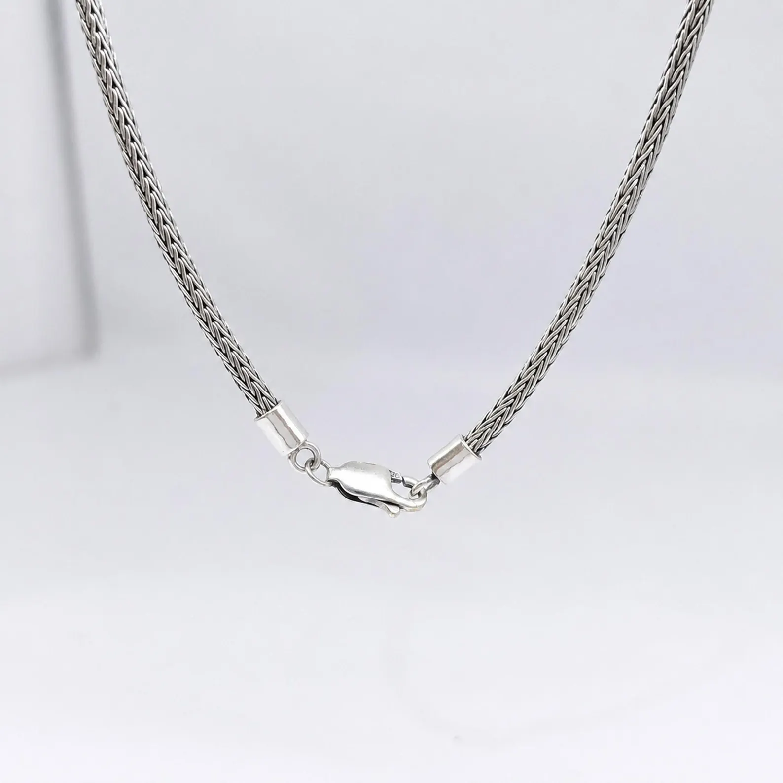 Bali 925 Sterling Silver Tulang Naga Woven Chain 2mm Handmade Balinese Tulang Naga sterling silver woven chain