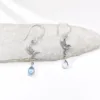 handmade Bali hummingbird earrings with genuine gemstone