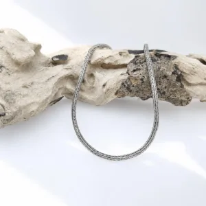 2mm woven 925 sterling silver chain made in Bali