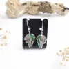 Handmade Bali 925 silver butterfly drop earrings