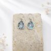 Handmade Tree of Life abalone shell earrings from Bali Indonesia