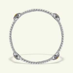 handmade Balinese sterling silver twisted cable bangle