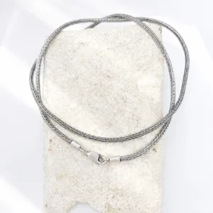 Polished Bali 925 silver woven chain handmade by artisans