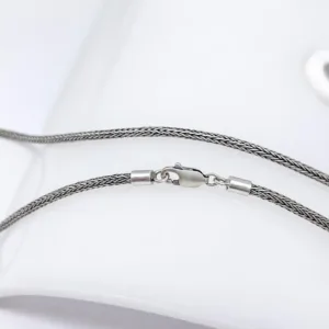 Handmade Indonesian sterling silver woven chain 2mm