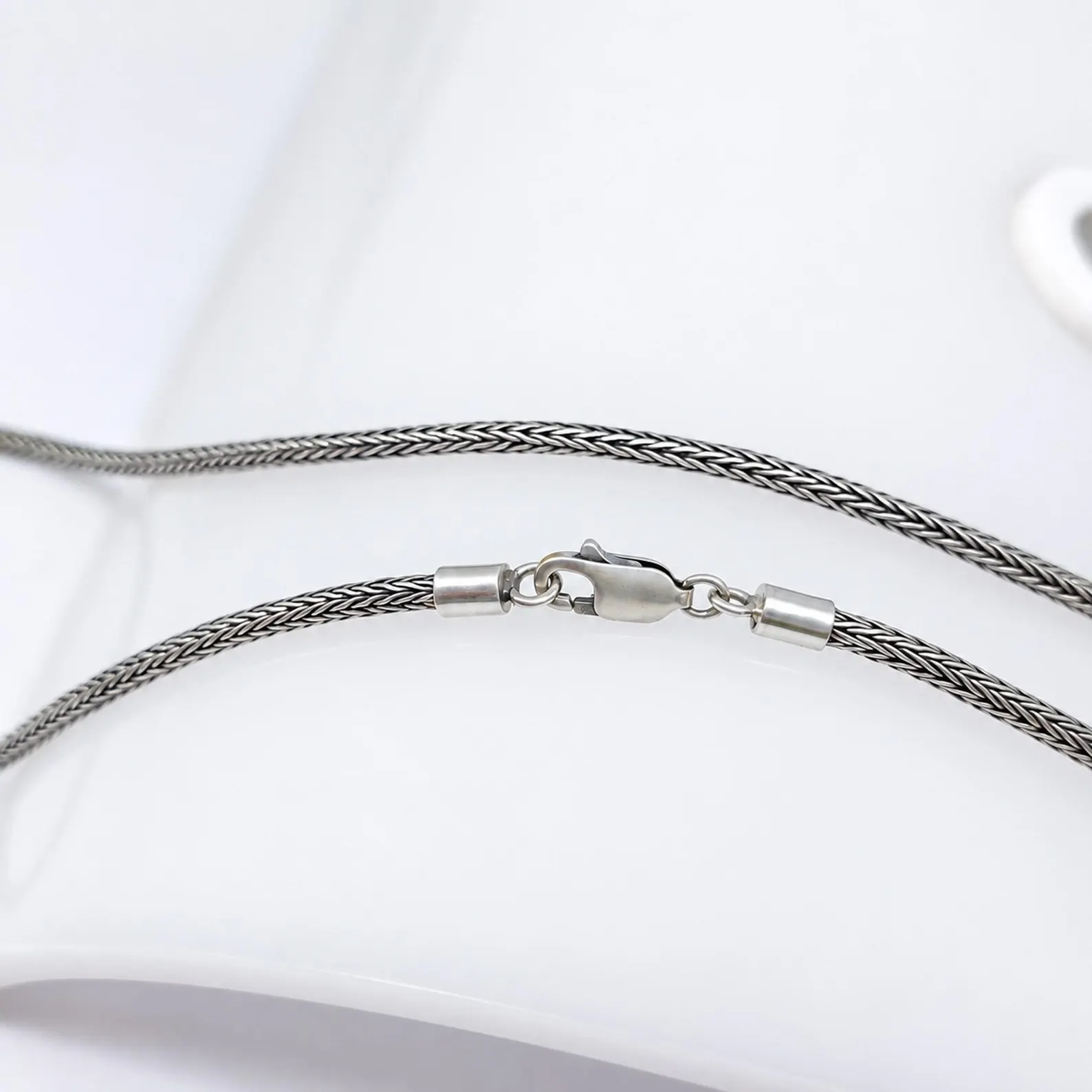 Tulang Naga Dragon Spine Woven Silver Chain Handmade Indonesian sterling silver woven chain 2mm