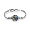 Celestial bamboo multistone bracelet in 925 sterling silver