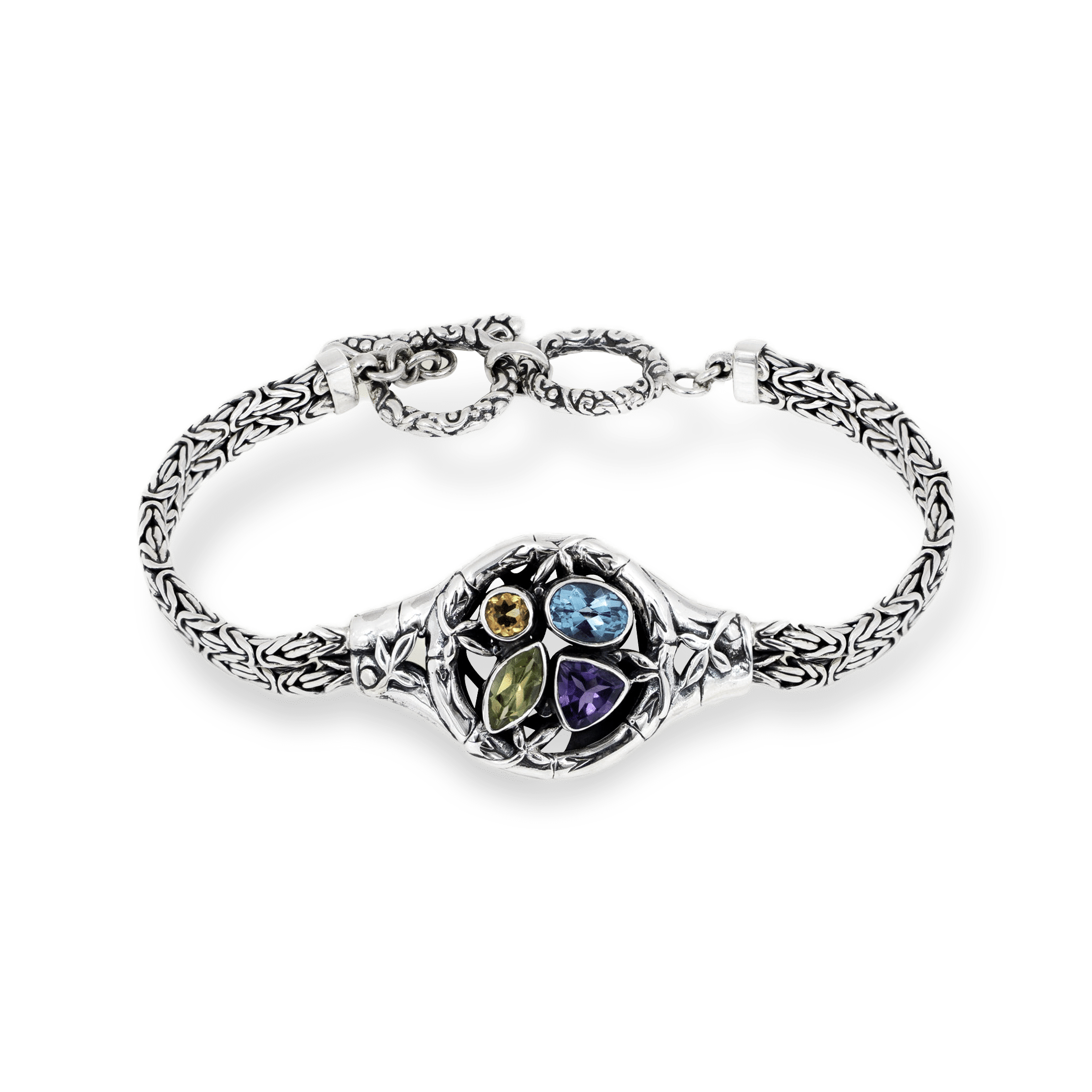 Celestial Bamboo Essence Multistone 925 Sterling Silver Bracelet Celestial bamboo multistone bracelet in 925 sterling silver
